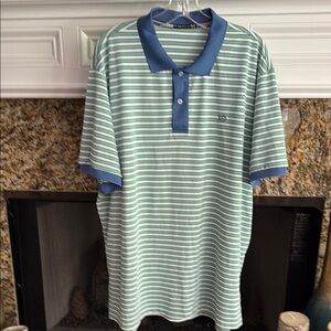 Southern Tide Polo Shirt Blue and Green Classic Design
